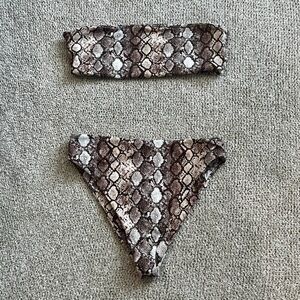 Kendall + Kylie Snake Print Bikini Set